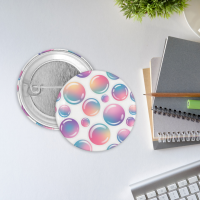 Pin Buttons Bubble Seamless Paper Pattern Size 75mm